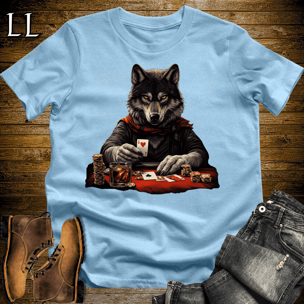 Party Animal Poker Wolf - Light Blue - LegacyLayers