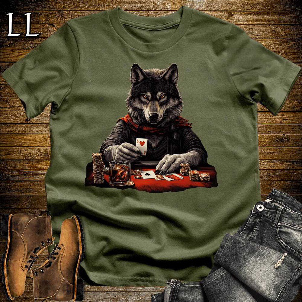 Party Animal Poker Wolf - Military Green - LegacyLayers