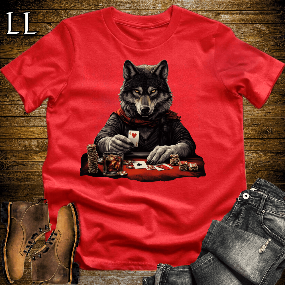 Party Animal Poker Wolf - Red - LegacyLayers