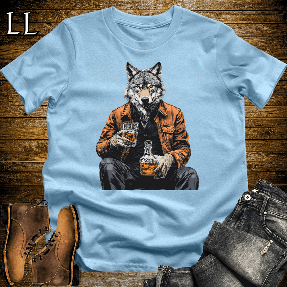 Party Animal Whiskey Wolf - Light Blue - LegacyLayers