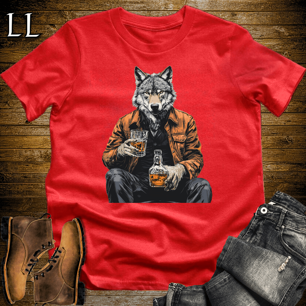 Party Animal Whiskey Wolf - Red - LegacyLayers