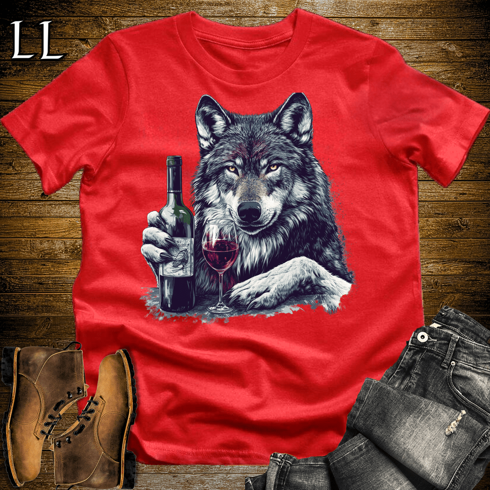 Party Animal Wine Night Wolf - Red - LegacyLayers