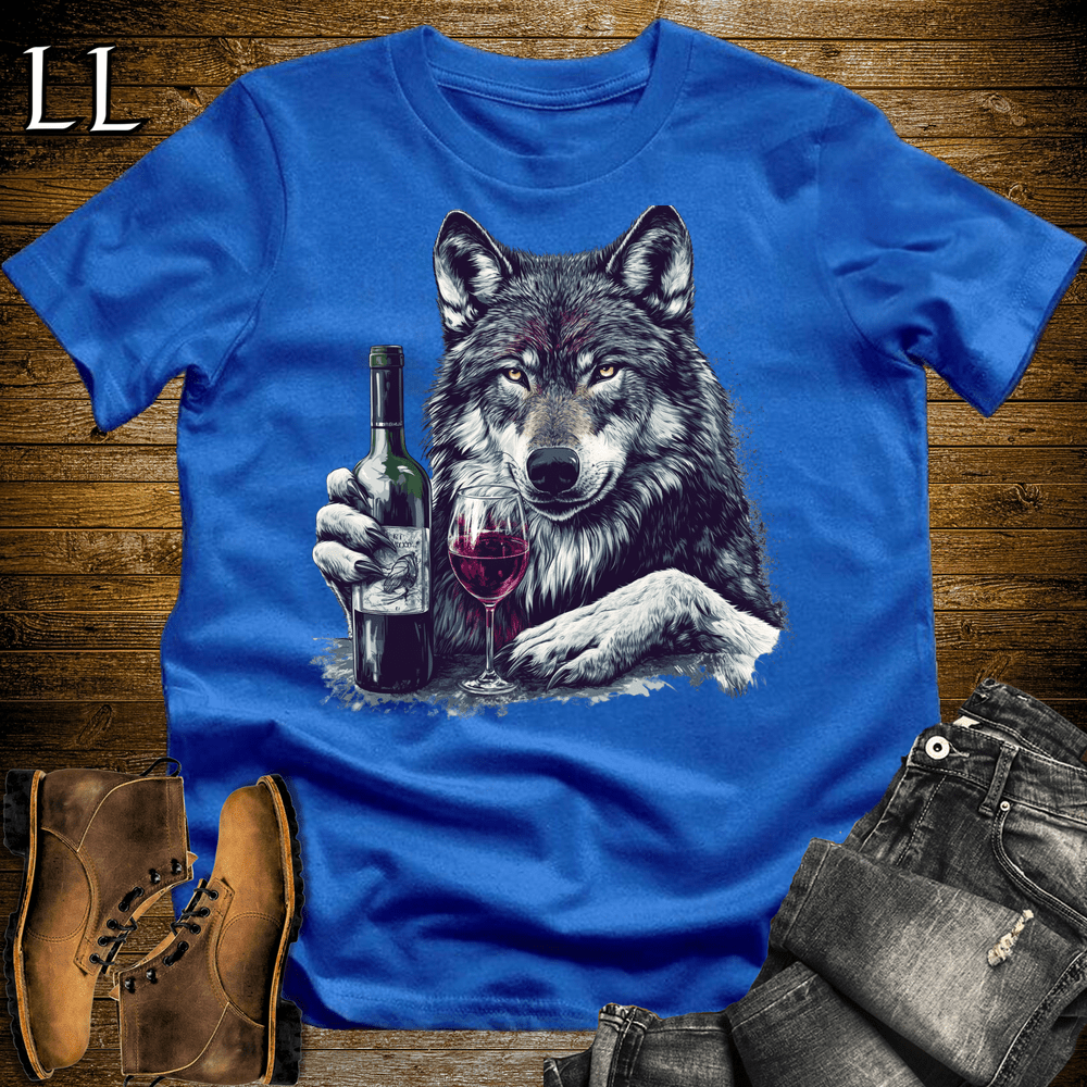 Party Animal Wine Night Wolf - Royal - LegacyLayers