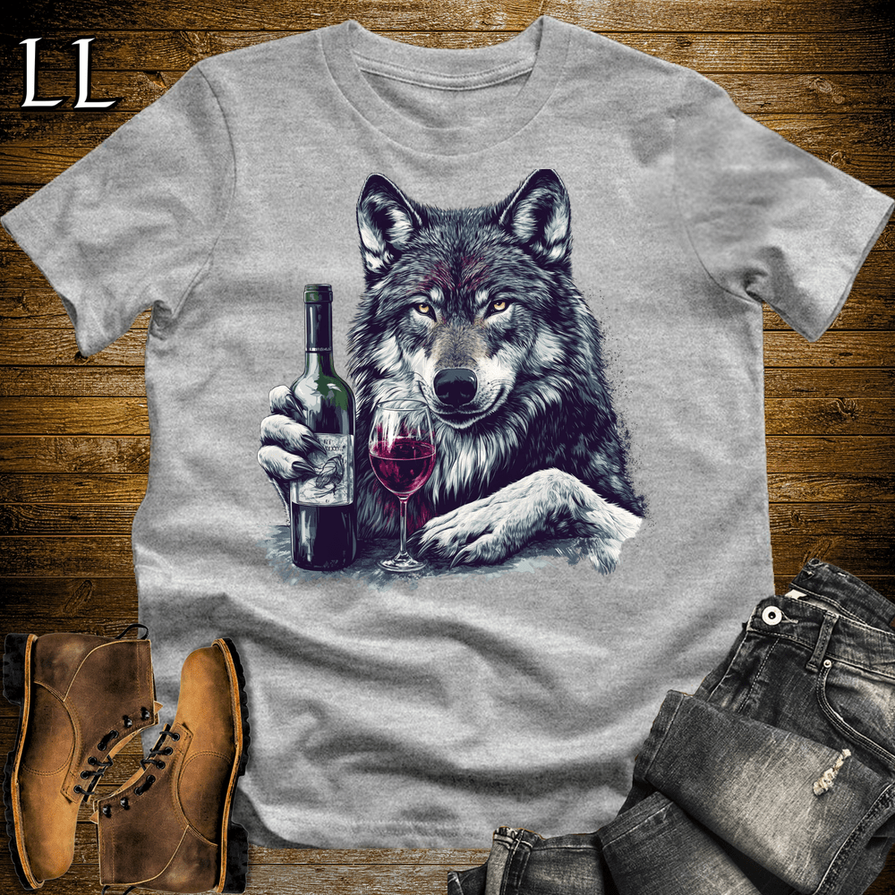 Party Animal Wine Night Wolf - Sport Grey - LegacyLayers