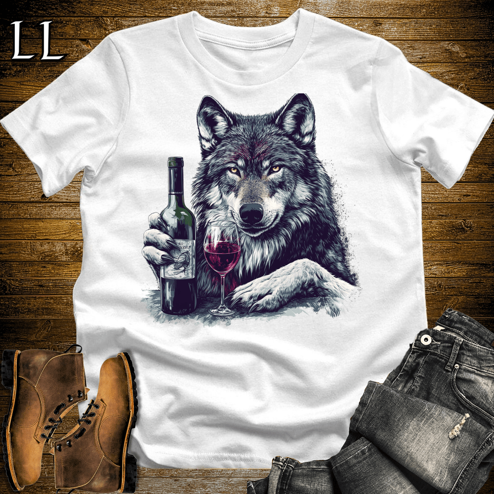 Party Animal Wine Night Wolf - White - LegacyLayers