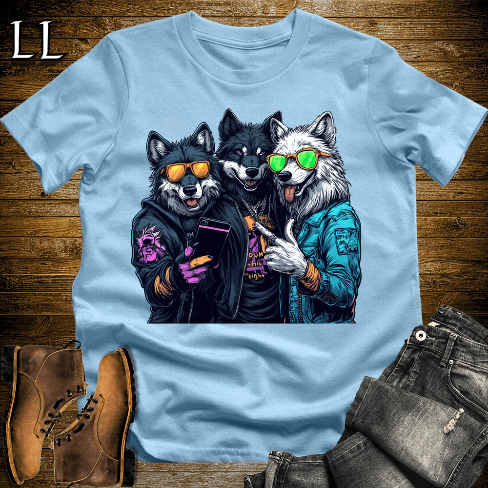 Party Animal Wolf Party Brothers - Light Blue - LegacyLayers