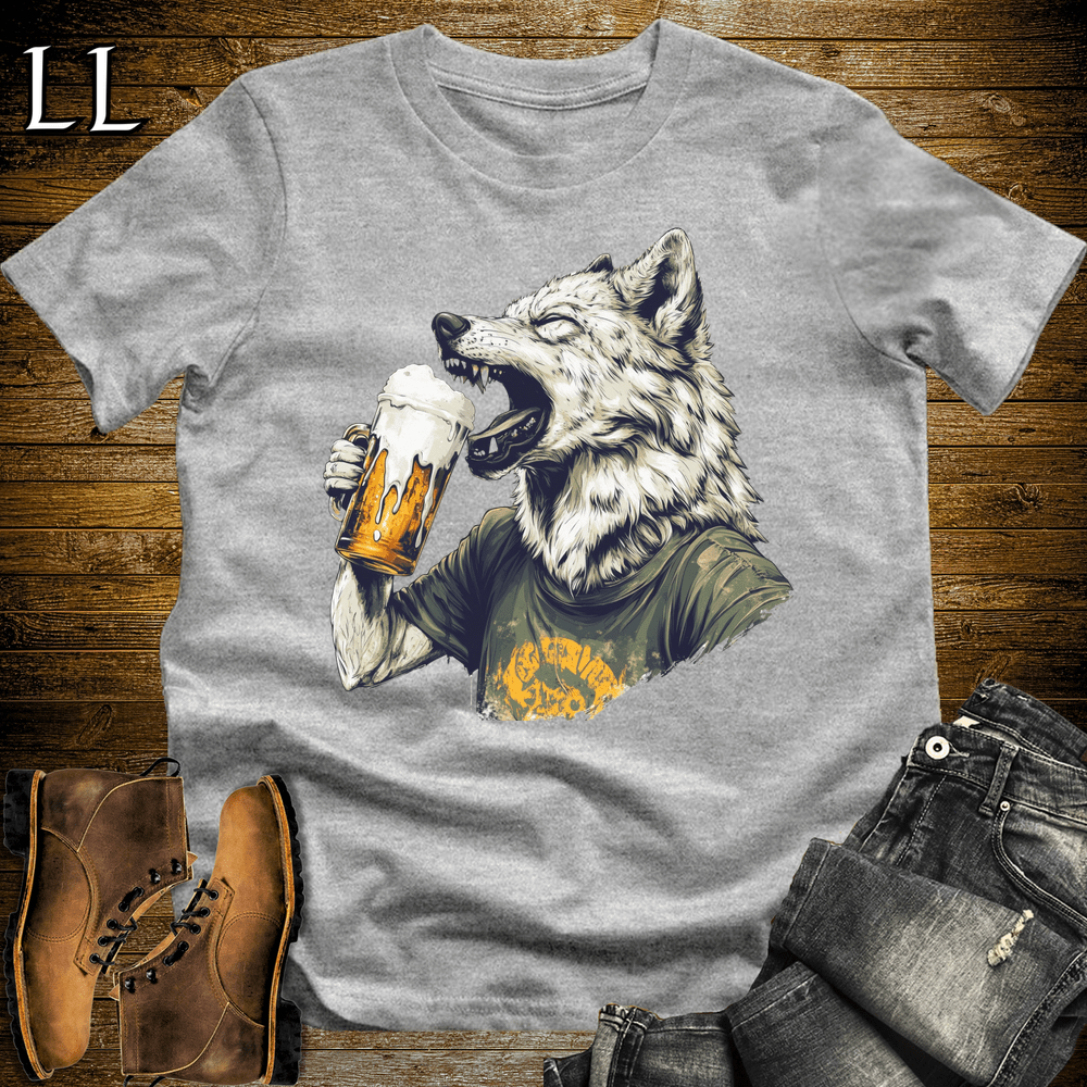 Party Animals Beer Chug Wolf - Sport Grey - LegacyLayers