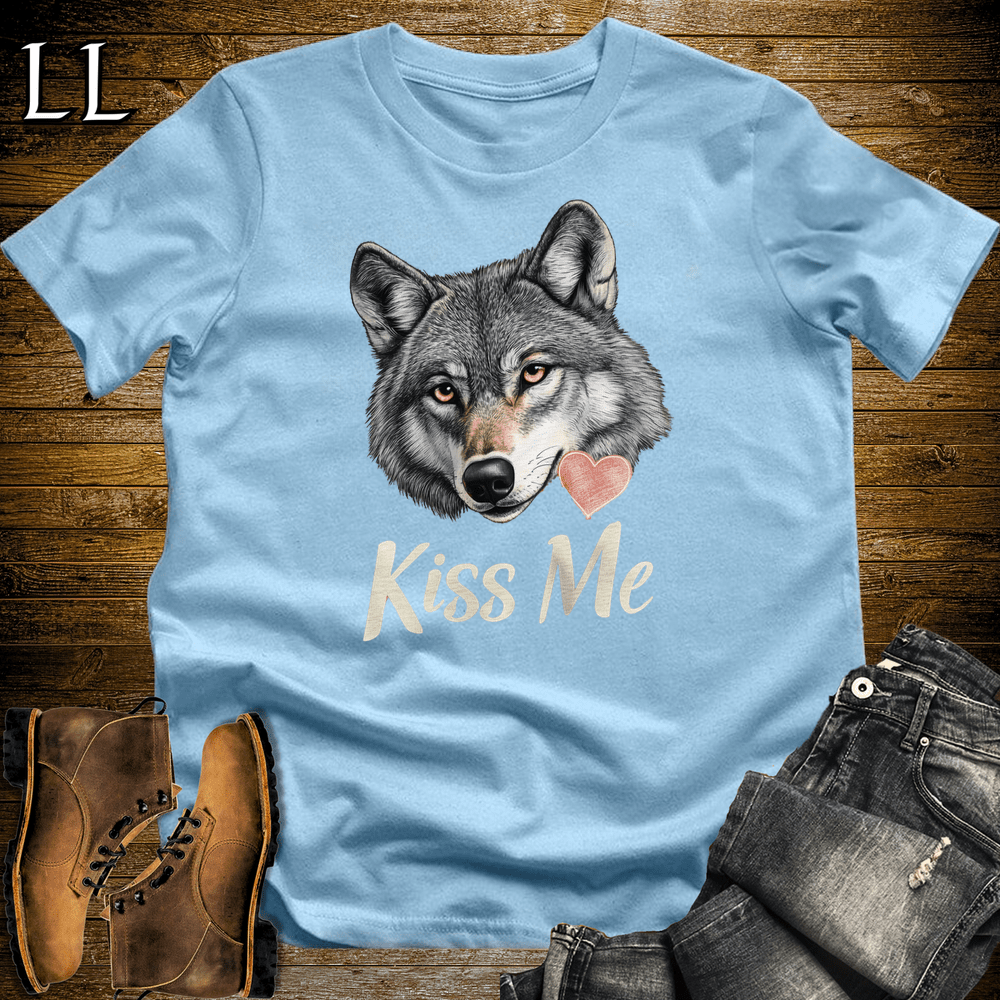 Party Animals Kiss Me Wolf - Light Blue - LegacyLayers