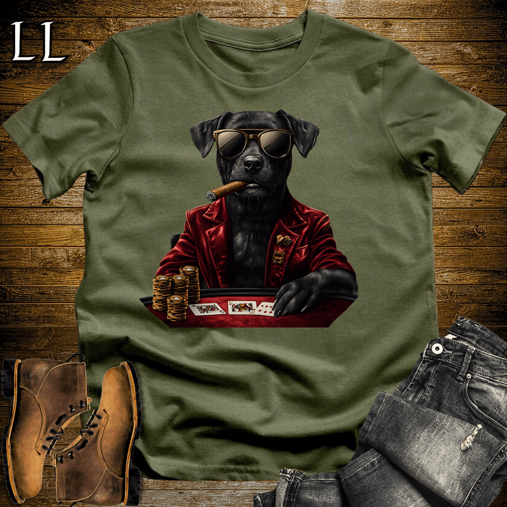 Party Animals Poker Night Dog - Military Green - LegacyLayers
