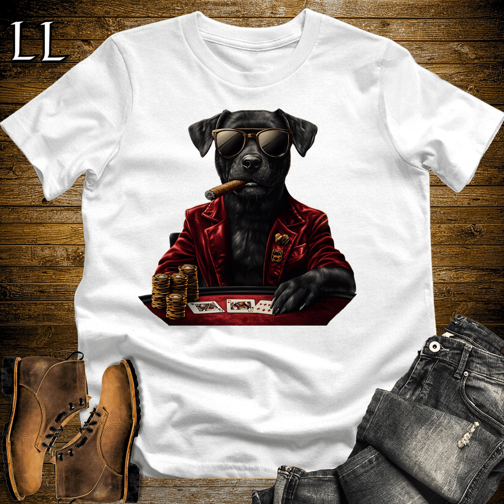Party Animals Poker Night Dog - White - LegacyLayers