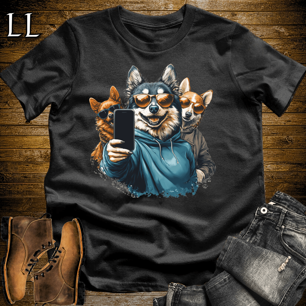 Party Animals Take A Selfie Dog - Black - LegacyLayers