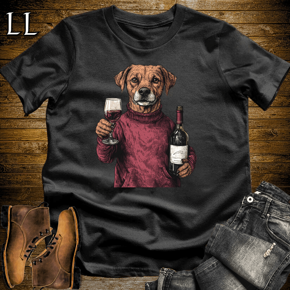 Party Animals Wine Night Dog - Black - LegacyLayers