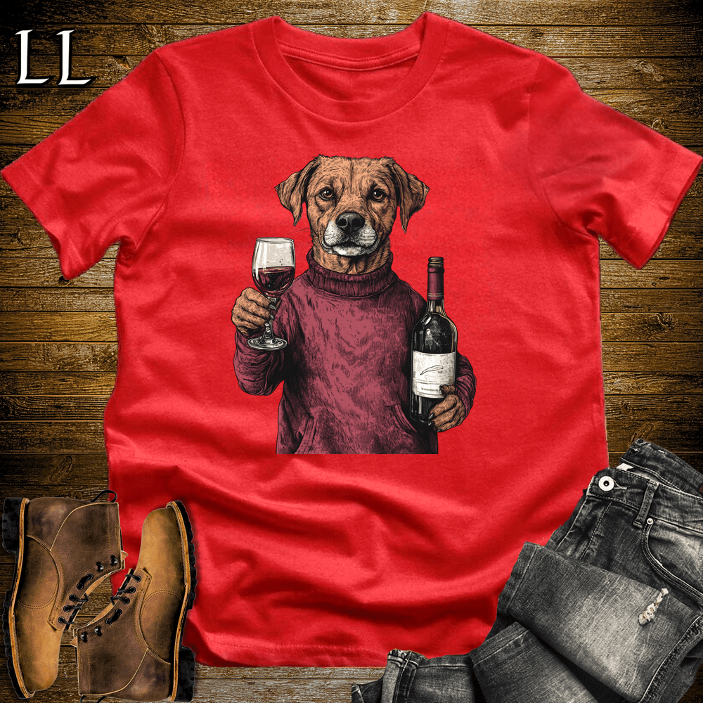 Party Animals Wine Night Dog - Red - LegacyLayers