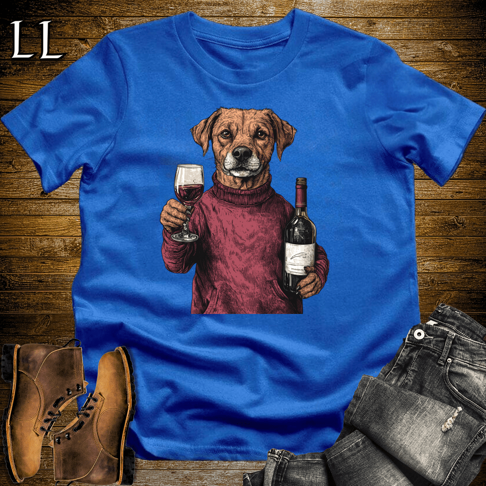 Party Animals Wine Night Dog - Royal - LegacyLayers
