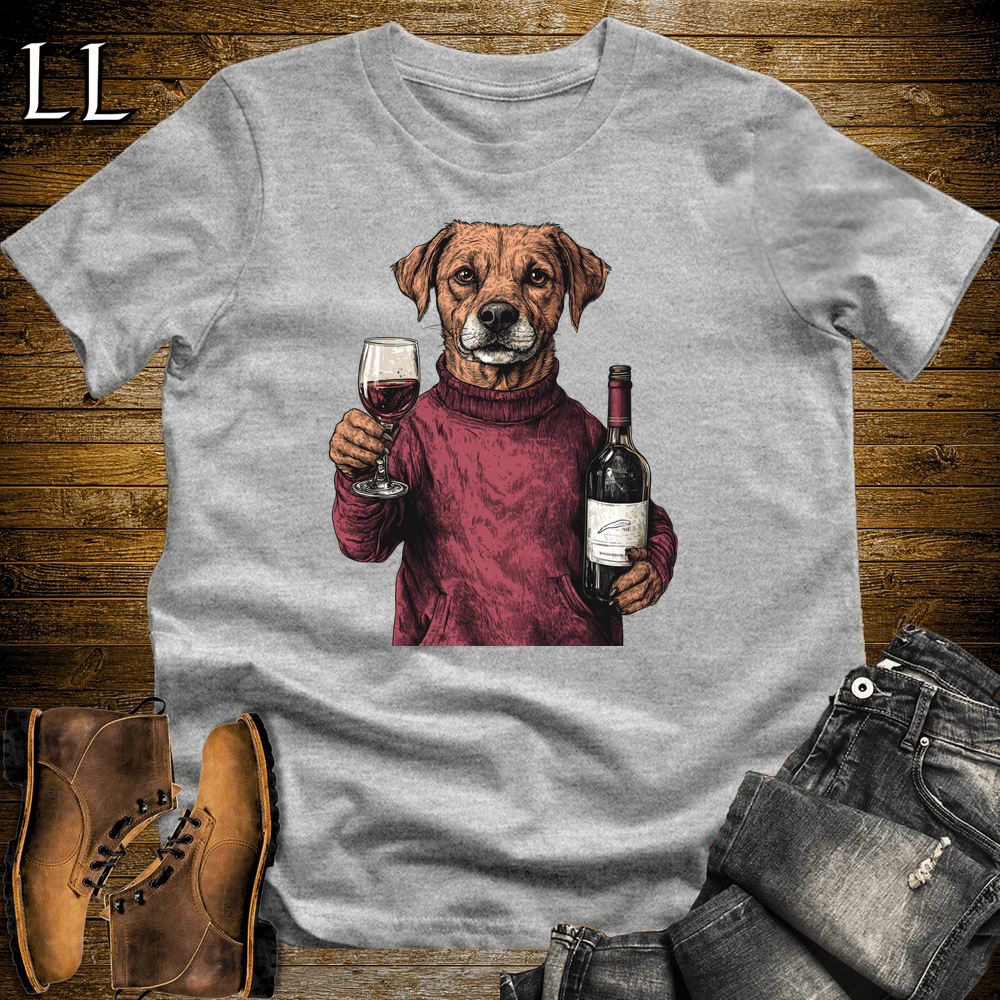 Party Animals Wine Night Dog - Sport Grey - LegacyLayers
