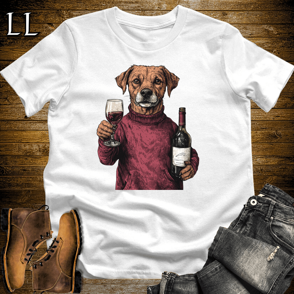 Party Animals Wine Night Dog - White - LegacyLayers