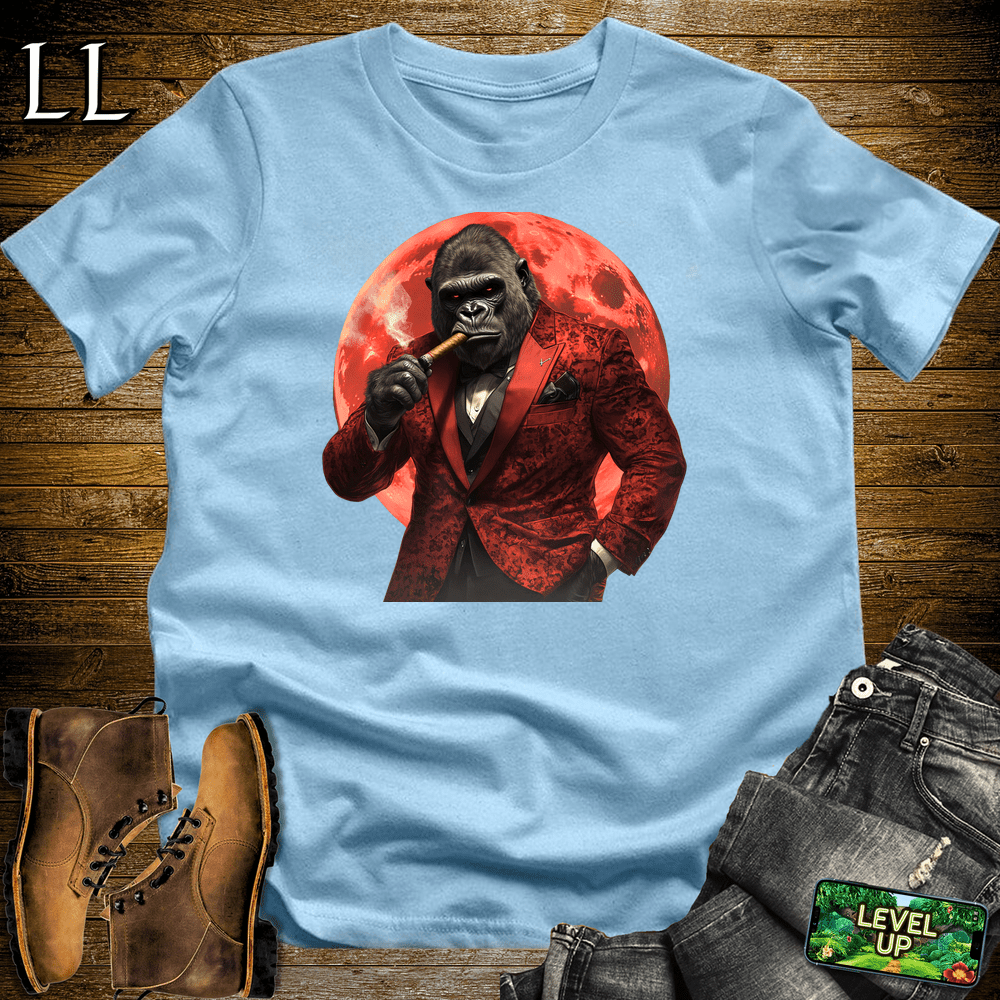 Red Moon Cigar Gorilla - Light Blue - LegacyLayers