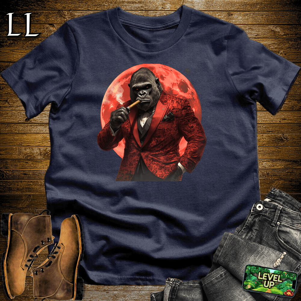 Red Moon Cigar Gorilla - Navy - LegacyLayers