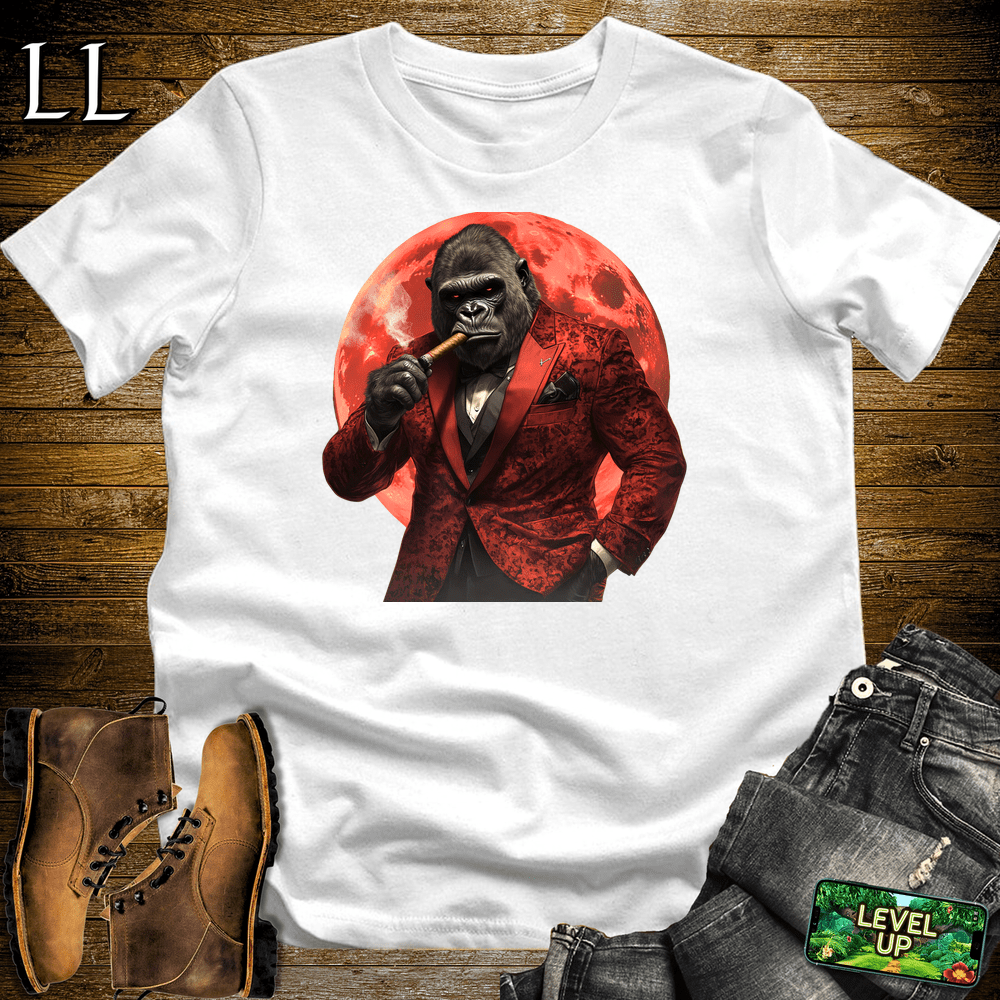 Red Moon Cigar Gorilla - White - LegacyLayers