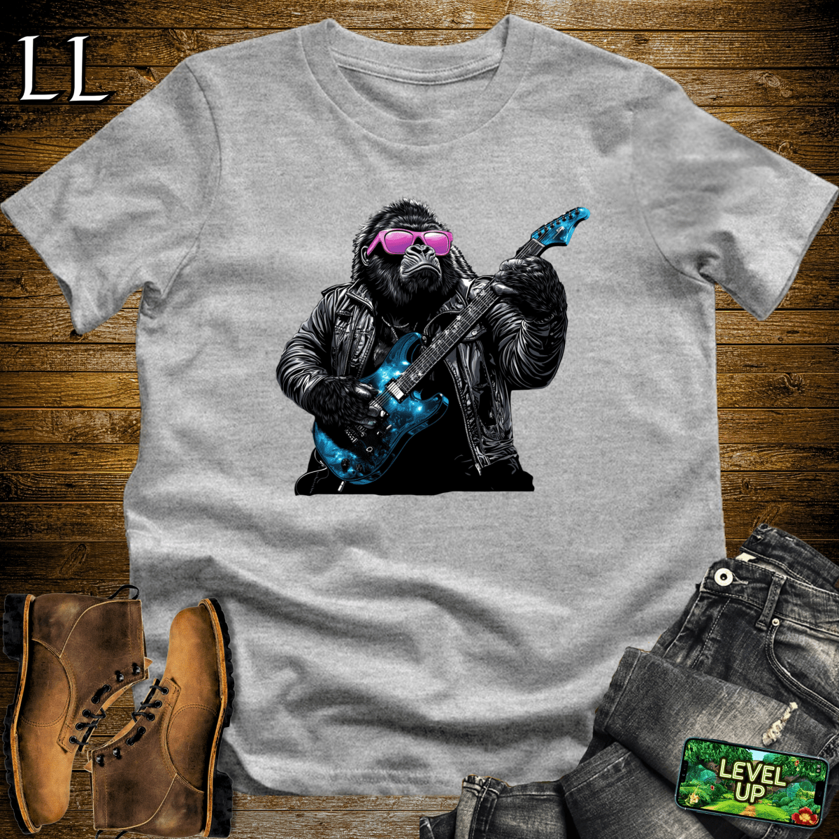 Rock Star Gorilla Softstyle Tee - Sport Grey - LegacyLayers