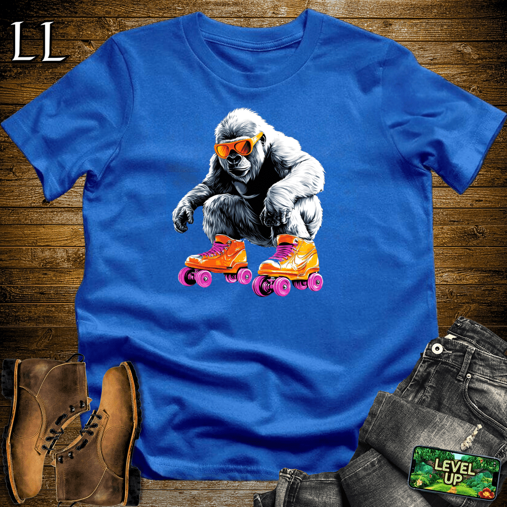 Roller Skating Gorilla - Royal - LegacyLayers
