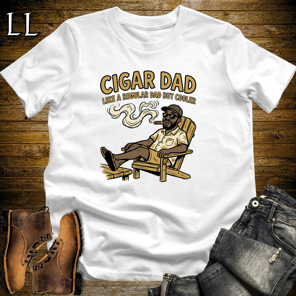 Cigar Dad Shirts | Cigar Dad Tee in White