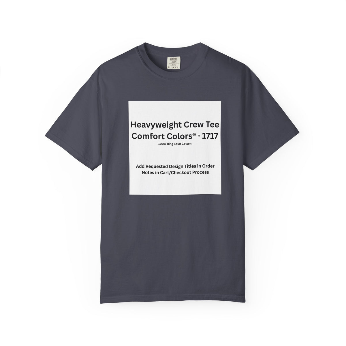 Navy Heavyweight Crew T-Shirt — color option for any Legacy Layers cigar tee design
