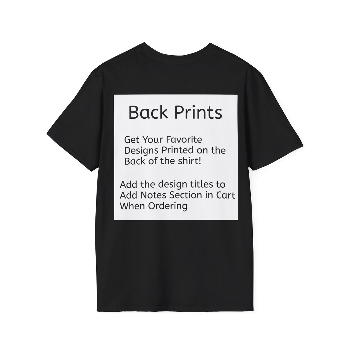 Black Back Print Softstyle T-Shirt — choose any Legacy Layers cigar tee design