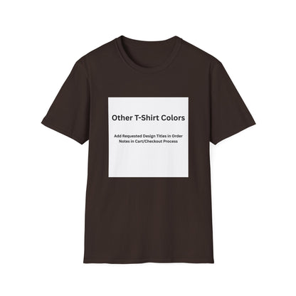 Dark Chocolate Softstyle T-shirt, front — color option for any Legacy Layers cigar tee design