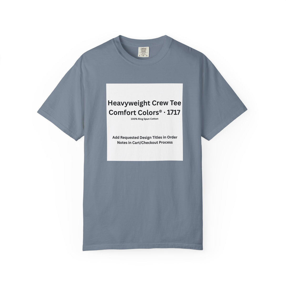 Blue Jean Heavyweight Crew T-Shirt — color option for any Legacy Layers cigar tee design