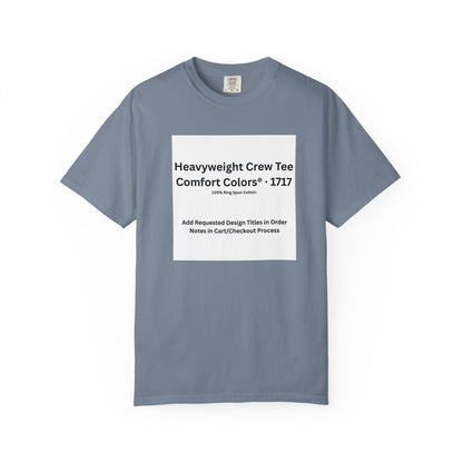 Blue Jean Heavyweight Crew T-Shirt — color option for any Legacy Layers cigar tee design