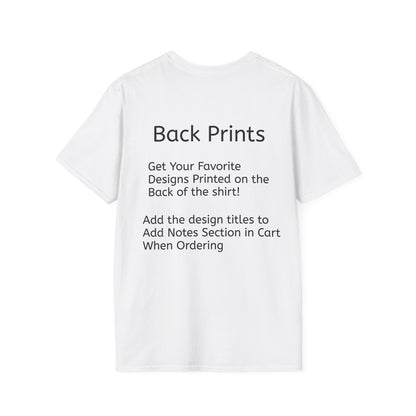 White Back Print Softstyle T-Shirt — choose any Legacy Layers cigar tee design