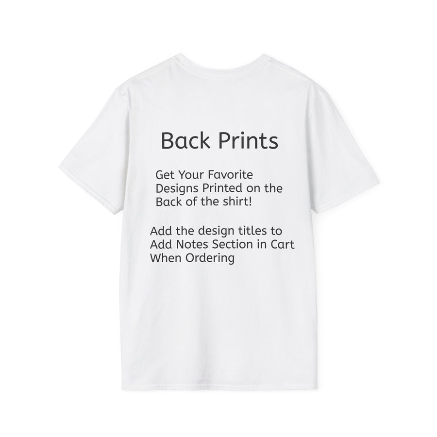 White Back Print Softstyle T-Shirt — choose any Legacy Layers cigar tee design