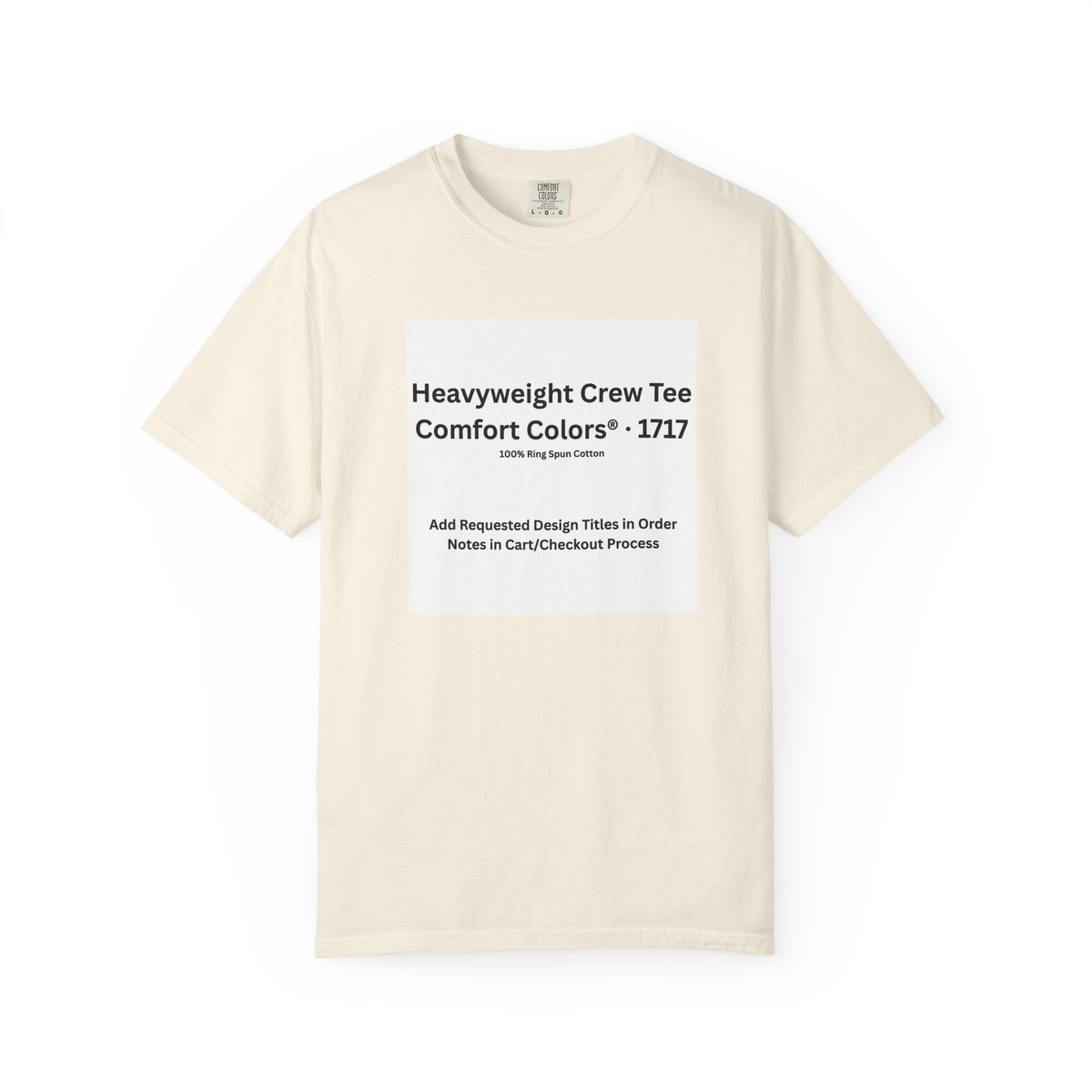 Ivory Heavyweight Crew T-Shirt — color option for any Legacy Layers cigar tee design