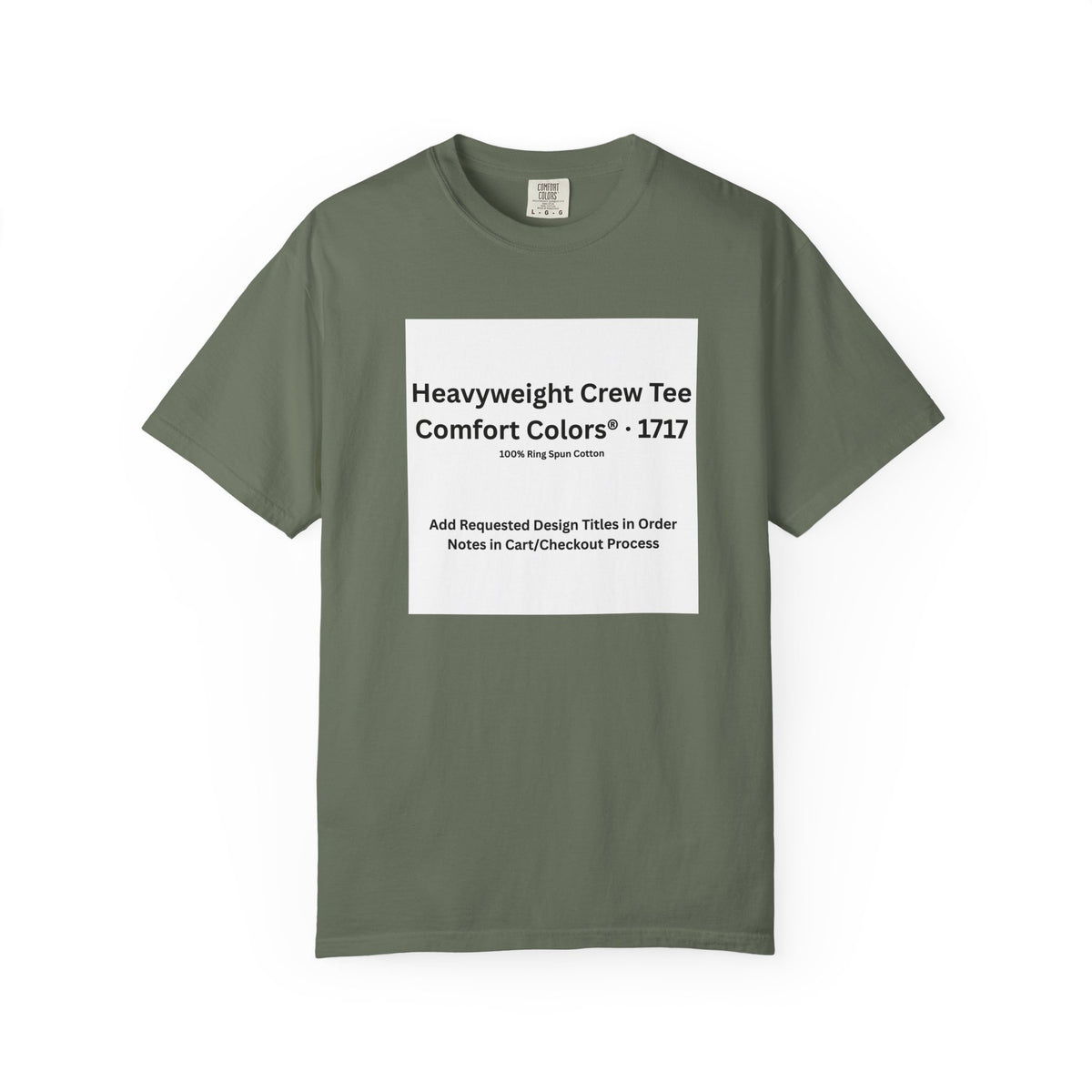 Moss Heavyweight Crew T-Shirt — color option for any Legacy Layers cigar tee design