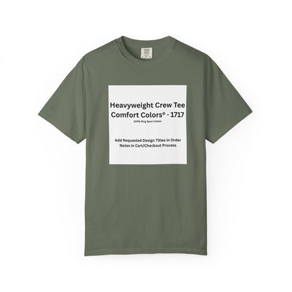 Moss Heavyweight Crew T-Shirt — color option for any Legacy Layers cigar tee design