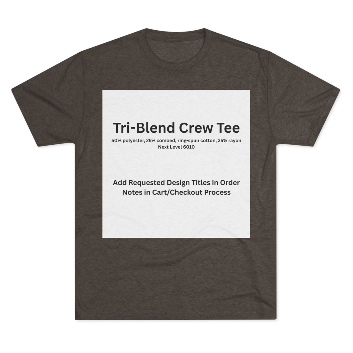 Macchiato Tri-Blend Crew Tee — color option for any Legacy Layers cigar tee design