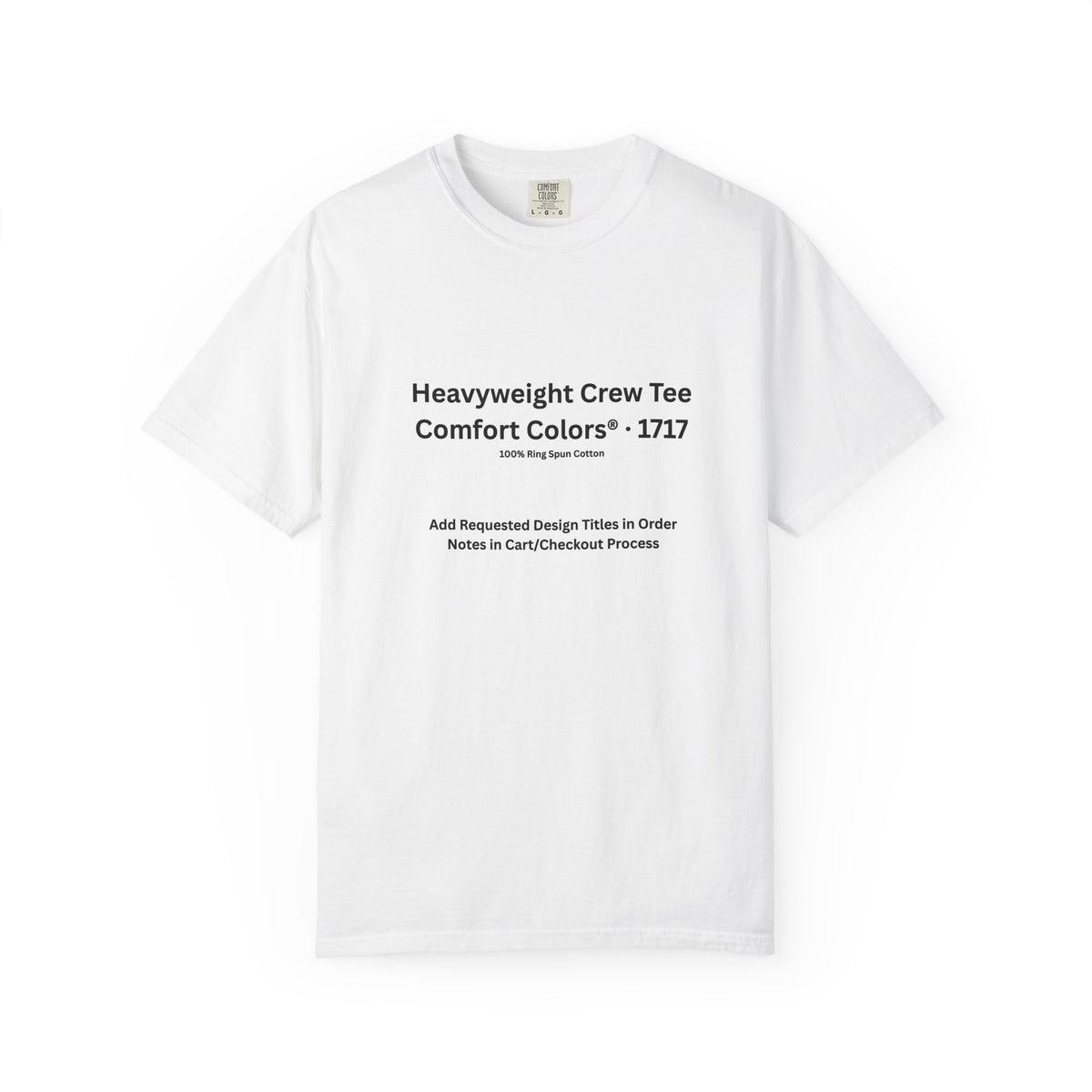 White Heavyweight Crew T-Shirt — color option for any Legacy Layers cigar tee design