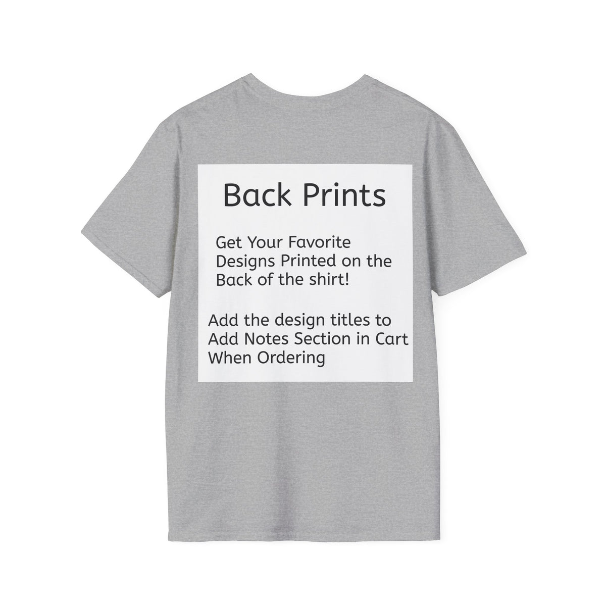 Sport Grey Back Print Softstyle T-Shirt — choose any Legacy Layers cigar tee design