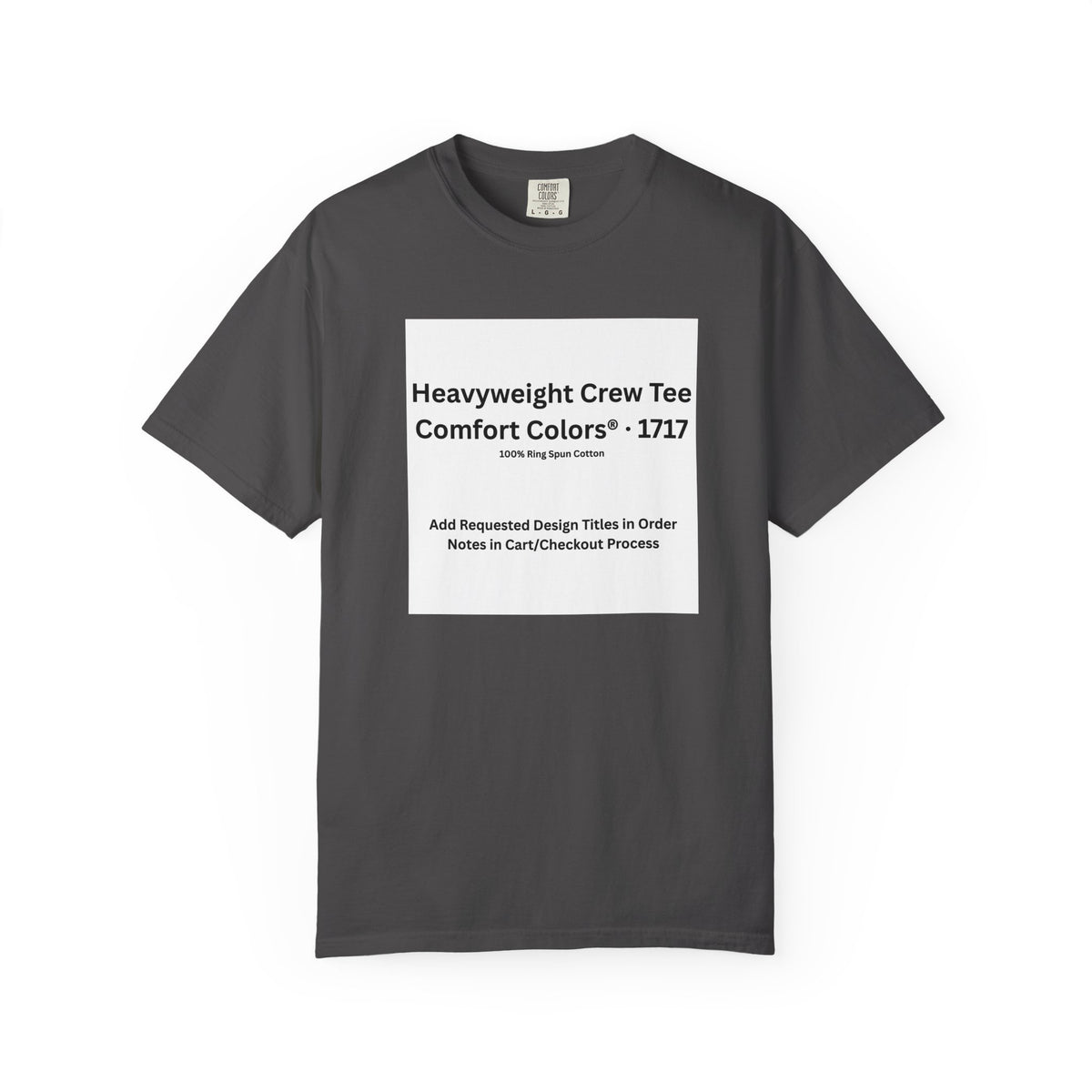 Graphite Heavyweight Crew T-Shirt — color option for any Legacy Layers cigar tee design