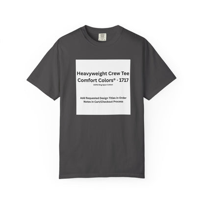 Graphite Heavyweight Crew T-Shirt — color option for any Legacy Layers cigar tee design