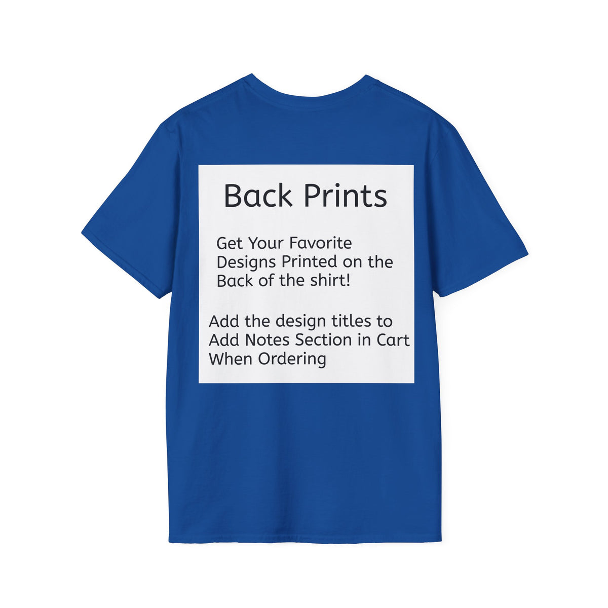 Royal Back Print Softstyle T-Shirt — choose any Legacy Layers cigar tee design