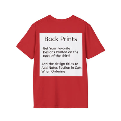 Red Back Print Softstyle T-Shirt — choose any Legacy Layers cigar tee design