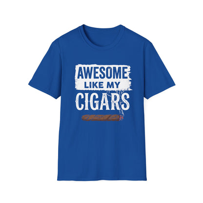 Awesome Like My Cigars T-Shirt Royal | Funny Cigar Tee