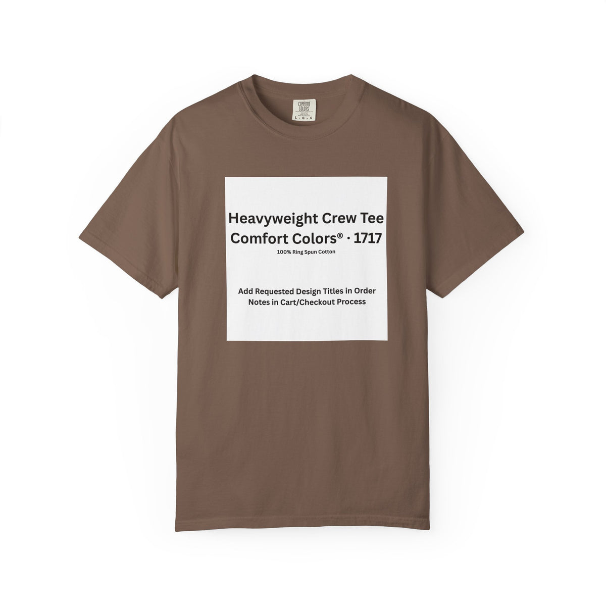 Espresso Heavyweight Crew T-Shirt — color option for any Legacy Layers cigar tee design