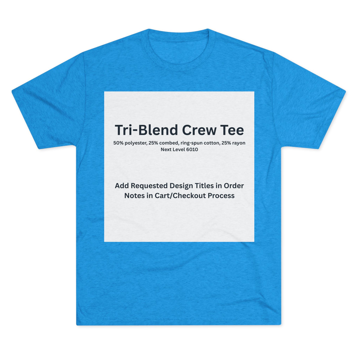Vintage Turquoise Tri-Blend Crew Tee — color option for any Legacy Layers cigar tee design