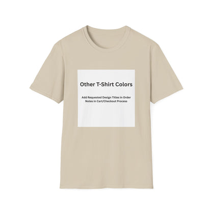Sand Softstyle T-shirt, front — color option for any Legacy Layers cigar tee design