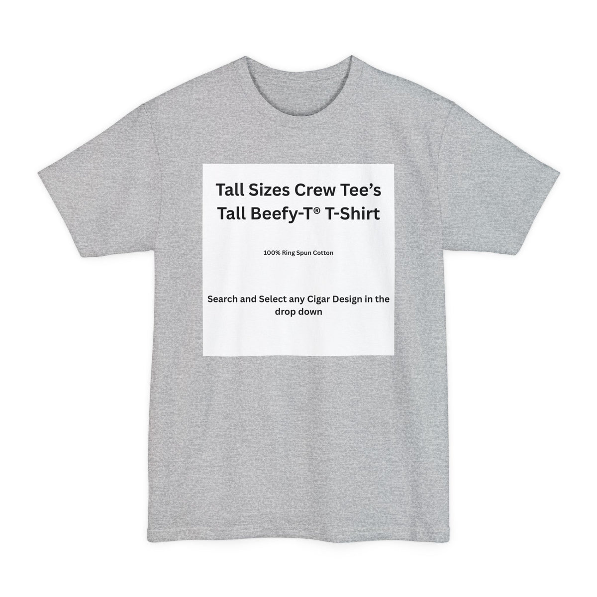 Ash Tall Cigar T-Shirt — color option for any Legacy Layers cigar tee design