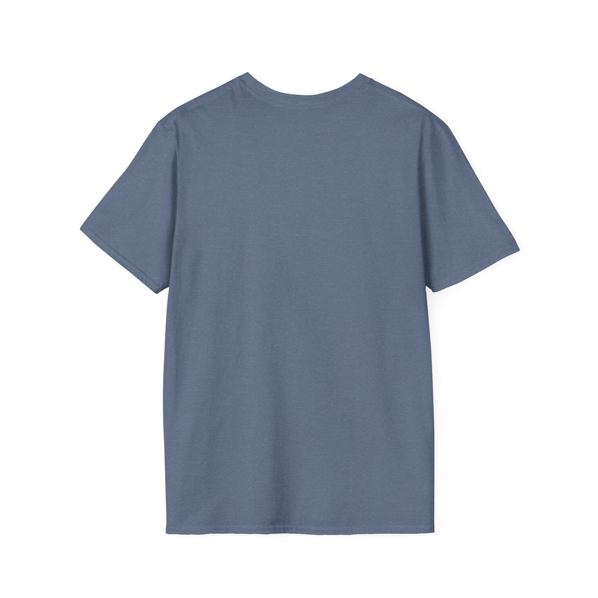 Heather Indigo Softstyle T-shirt, back view — color option for Legacy Layers cigar tees