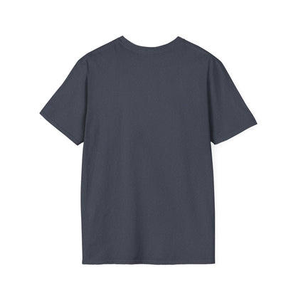 Heather Navy Softstyle T-shirt, back view — color option for Legacy Layers cigar tees
